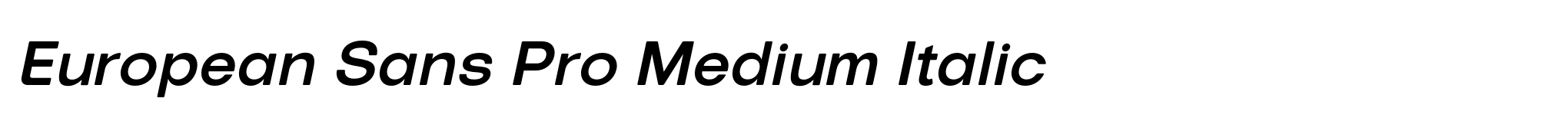 European Sans Pro Medium Italic image